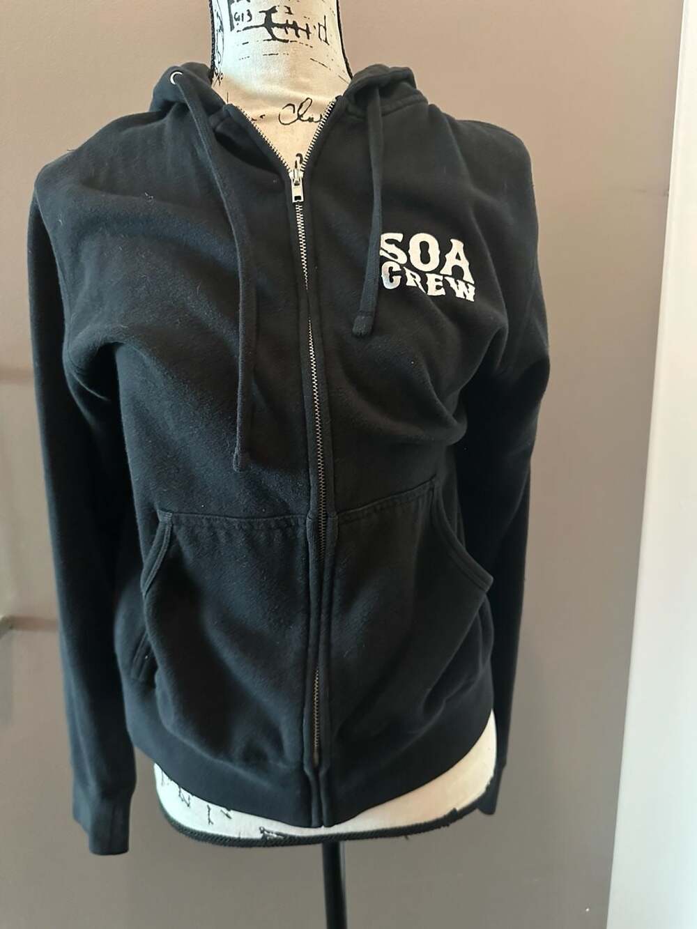 Sons of Anarchy SOA Crew Grim Reaper Full Zip Hoodie